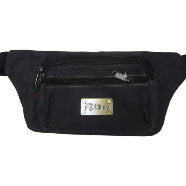 【SNOW.bagshop】腰包小容量(主+外袋共四層扁型腰背肩背斜側背防水包 帆布44腰圍)