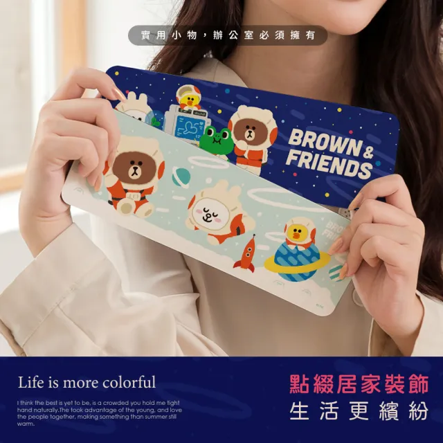 【收納王妃】LINE FRIENDS 外太空系列 軟式珪藻土 吸水洗漱墊 杯墊 洗漱墊(24x8x0.5)