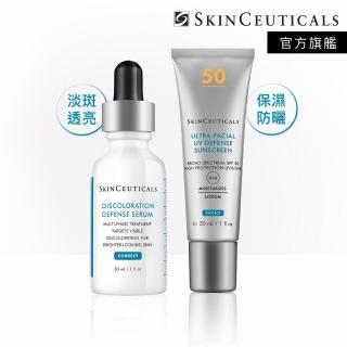 【Skin Ceuticals 修麗可】內外防護★淨膚淡斑發光精華 30ml+極致保濕防曬隔離乳SPF50 PA++++ 30ml(淡斑)