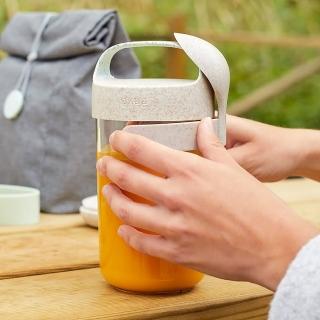 【LEKUE】附匙手提式便當盒 米600ml / 環保餐盒 保鮮盒 午餐盒 飯盒