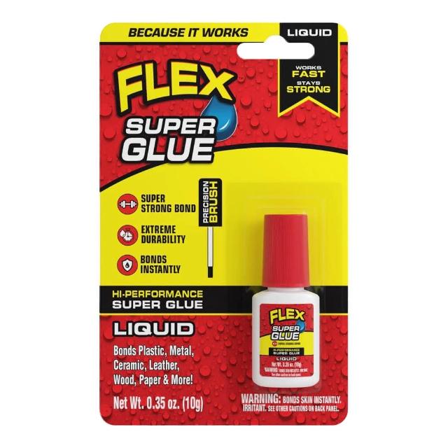 【FLEX SEAL】FLEX SUPER GLUE 飛速強力瞬間膠 快乾液 含模型刷／10g 