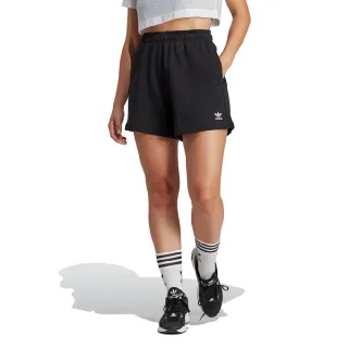 【adidas 愛迪達】短褲 女款 運動褲 ESS+ SHORTS 黑 IC1506