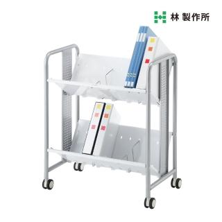 【林製作所】靜音腳輪型耐重型雙層檔案推車(辦公室收納 公文收納 書車 移動書櫃 a4檔案櫃 活動公文櫃)