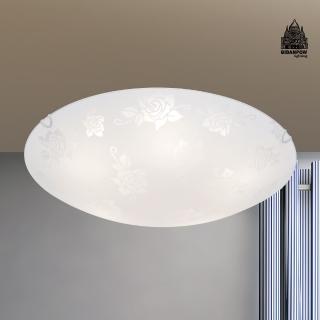 【必登堡】玫瑰盛開吸頂燈 50cm B563962(客廳燈/餐廳燈/走廊燈/樓梯燈/LED/現代/簡約/清新風)