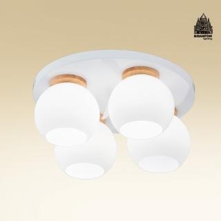 【必登堡】妮可吸頂燈 4燈 B564422(客廳燈/廚房燈/臥室燈/玄關燈/現代/簡約/清新/北歐風)