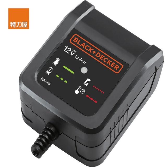 【特力屋】BLACK+DECKER 12V Max 1.25Ah滑軌式電池專用充電器 BDC108