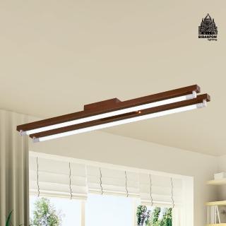 【必登堡】維森吸頂燈 126.5cm B564195A(客廳燈/廚房燈/臥室燈/玄關燈/復古/藝術/LED/新古典風)