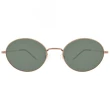 【CARIN】復古歐美個性 細橢圓框型 太陽眼鏡(玫瑰金 綠鏡片#LILY C2)