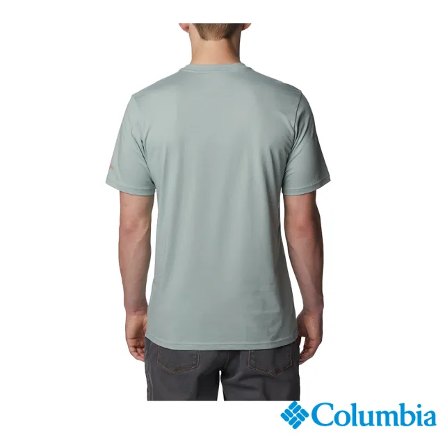 【Columbia 哥倫比亞 官方旗艦】男款- CSC LOGO短袖上衣-藍色(UAO13630BL / 2023春夏品)