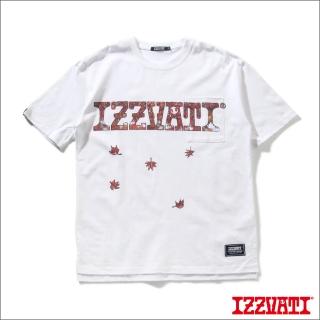 【IZZVATI】楓葉迷彩寬版T-黑/白(品牌設計師經典手繪商品)