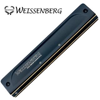 【WEISSENBERG 韋笙堡】高級款升級版 2202-BK 22孔複音口琴-曜石黑(2202-BK 曜石黑)