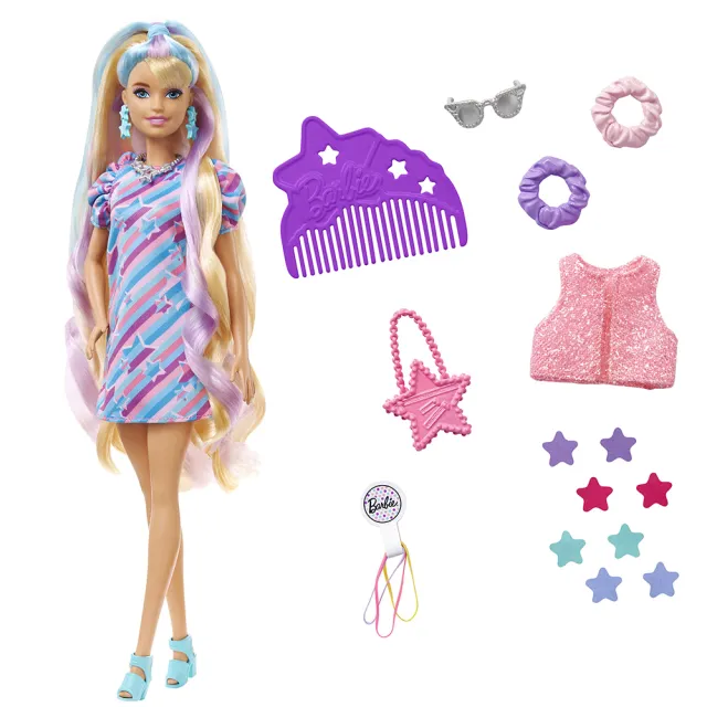 【Barbie 芭比】完美髮型系列-星星主題娃娃