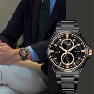 【CITIZEN 星辰】鈦金屬 光動能月相手錶/42mm 母親節 送禮 禮物(BU0065-64E)