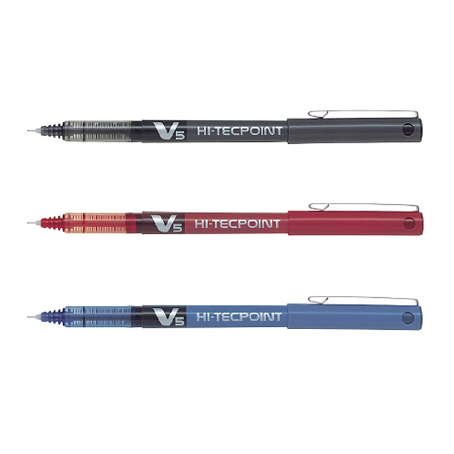 【PILOT 百樂】V5鋼珠筆 0.5mm / 支 BX-V5(黑/藍/紅)