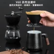 【PARACITY V60 咖啡壺組】含永久陶瓷咖啡濾杯 手沖咖啡杯壺組 單杯手動咖啡壺組 黑色(加贈40張咖啡濾紙)