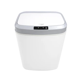 【北歐垃圾桶】185-PD6008 智能感應垃圾桶 房間 辦公垃圾桶 電動垃圾桶(時尚智能垃圾桶16L 白色垃圾桶)