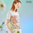 【Diffa】花卉印花針織衫-女