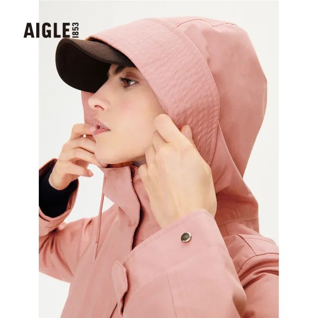 【AIGLE】女 MTD 防水透氣外套AG-FAC46A026 深粉紅(女外套 防水透氣外套)