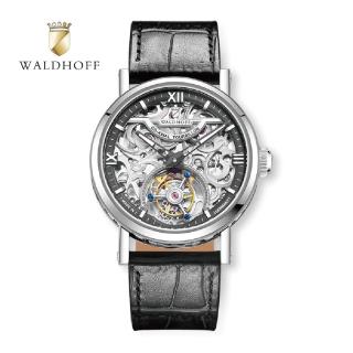 【WALDHOFF 沃德弗】MW-18-A 大都會陀飛輪鑽石銀 Metropolis Diamond Silver 41mm 手動上鍊(機械錶)