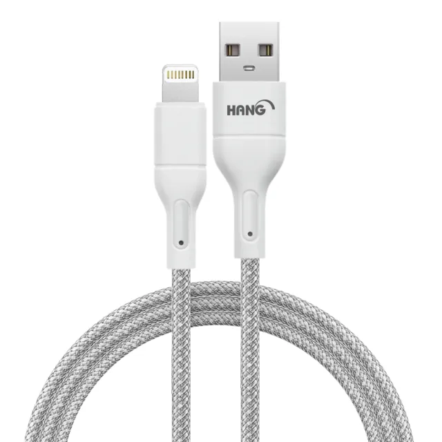 【HANG】R18 高密編織 iPhone Lightning USB 3.4A快充充電線100cm-3入