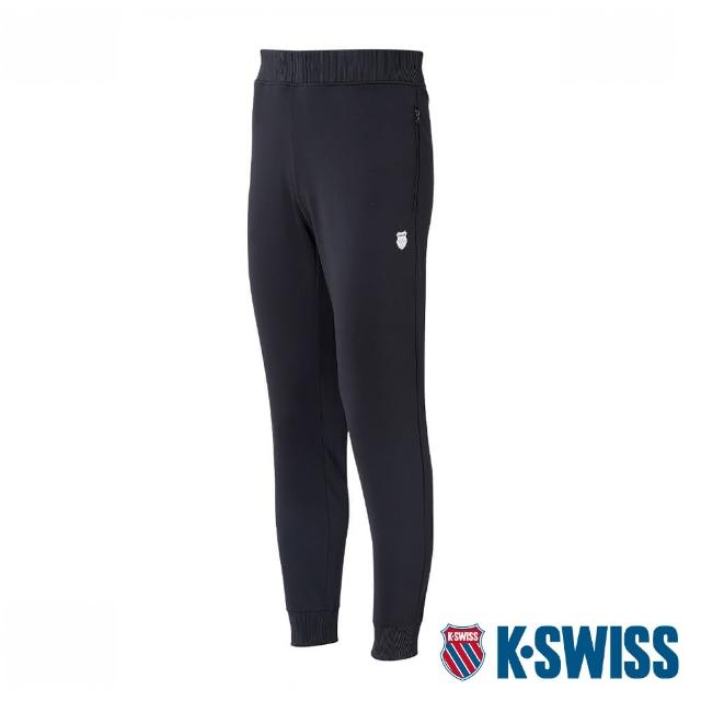 【K-SWISS】拉鍊口袋運動長褲 Zip Sweatpants-女-黑(197055-008)