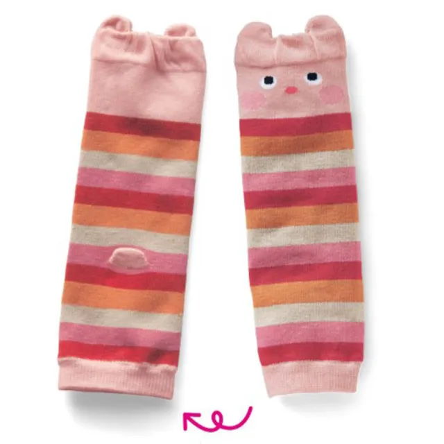 【JoyNa】寶寶純棉保暖動物造型護膝襪套(三雙入)