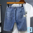 【B+ 大尺碼專家】現貨-大尺碼-絲光棉 薄款 彈性 牛仔短褲(0205540)