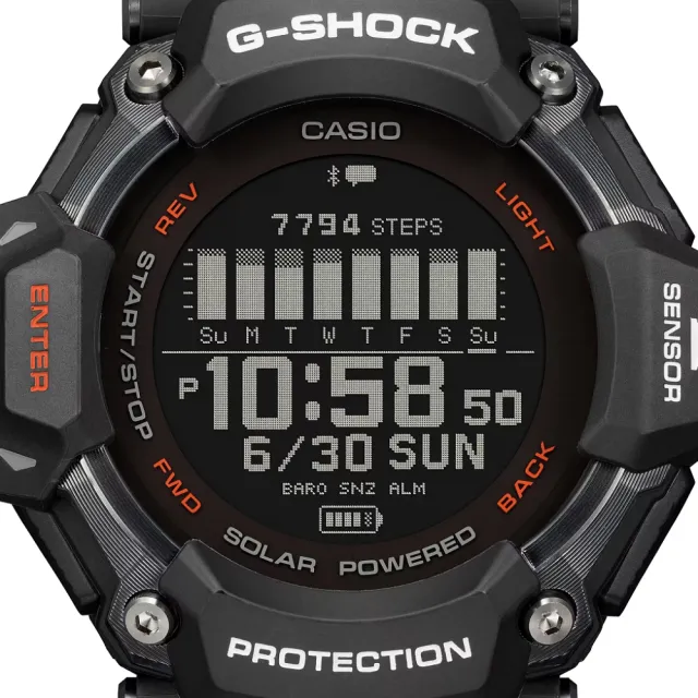 CASIO 卡西歐】G-SHOCK 心率監測器GPS 太陽能藍芽多元運動腕錶(GBD