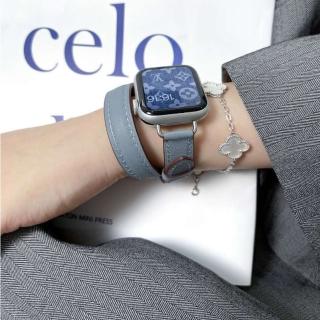 【BONum 博紐】蘋果apple watch雙圈平紋細替換錶帶38/40mm(蘋果手錶 iWatch 智慧手錶 智慧手環)