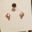 【BBHONEY】韓國製 紅水晶星星鑽石耳針耳環(韓國東大門飾品)