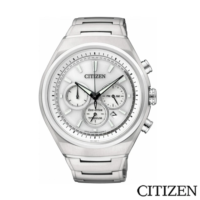 CITIZEN 星辰 Eco-Drive 超級鈦三眼計時腕錶(CA4021-51A)