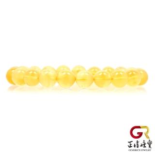 【正佳珠寶】蜜蠟琥珀 頂級金絞蜜 8.3-8.8mm 金黃半蜜半珀 手珠(擁有蜜蠟與琥珀特色)