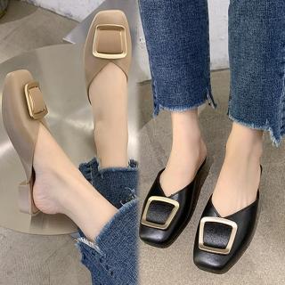【K.W.】現貨優雅美麗穆勒鞋(晴雨二穿鞋 防水鞋 涼鞋 拖鞋 共2色)