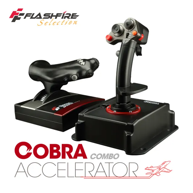 【FlashFire】Joystick V5遊戲飛行搖桿組含推進器(JSB-3401V)