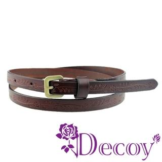 【Decoy】花草元素＊真牛皮腰帶/四色可選