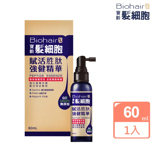 【寶齡富錦】髮細胞BiohairX 強健精華60ml(髮根營養管理 啟動養髮關鍵)