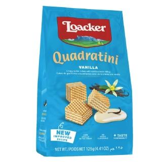 【Loacker 萊佳哈斯】萊佳方角哈斯餅 香草味125g