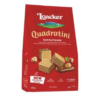 【Loacker 萊佳哈斯】萊佳方角哈斯餅 榛果味125g