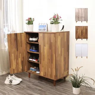 【BuyJM】MIT低甲醛加深40cm雙門四層實木腳鞋櫃(收納櫃/置物櫃)