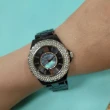 【GOTO】Elegance時尚晶鑽手錶-黑x玫(GC8158B-33-341)