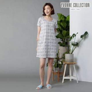 【YVONNE 以旺傢飾】網路限定｜河馬提花連袖洋裝(迷霧灰)