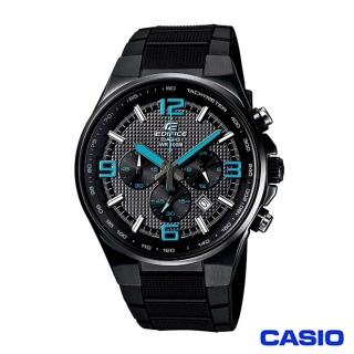 【CASIO卡西歐】EDIFICE賽車經典三針三圈計時橡膠腕錶(EFR-515PB-1A2)