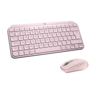 【Logitech 羅技】MX Keys Mini無線鍵盤 + MX Anywhere 3S無線行動滑鼠(玫瑰粉)