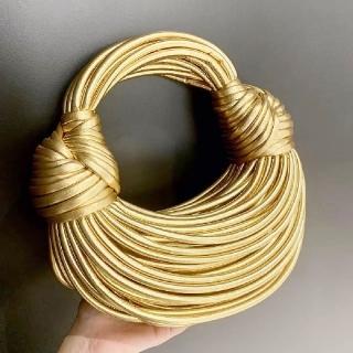 【巴黎精品】現貨+預購 手提包皮革肩揹包(潮流打結編織手提女包包15色a1bl1)