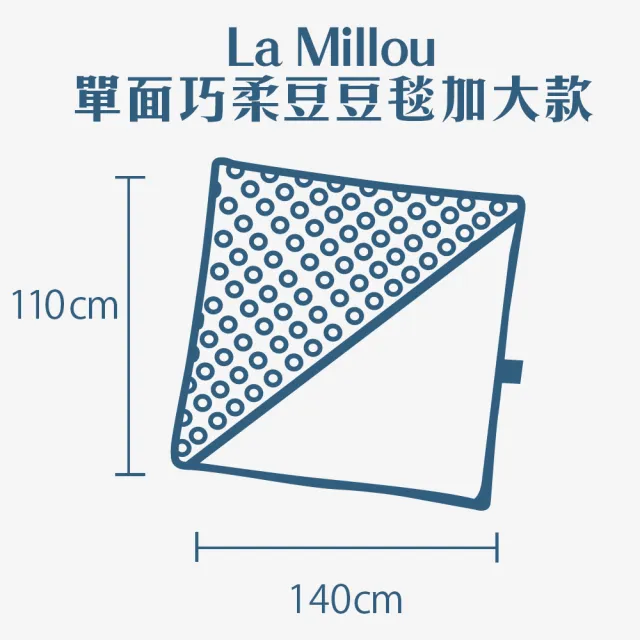 【La Millou】單面巧柔豆豆毯-加大款(法鬥噗噗車-葡萄柚橙橘-四季毯寶寶毯嬰兒毯)