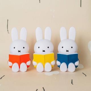 【Miffy 米菲兔商店】米菲兔閱讀公仔 存錢筒 中號(多色任選 存錢筒 擺飾 公仔 禮物)