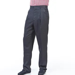 【NST Jeans】中高腰寬版 英倫紳士灰 羊毛打摺西裝褲(002-2015)