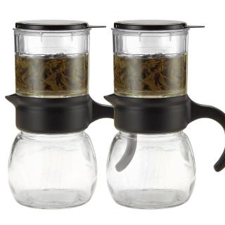 【Artist】臺灣製玻璃茶葉快速沖泡壺(400cc-2入)