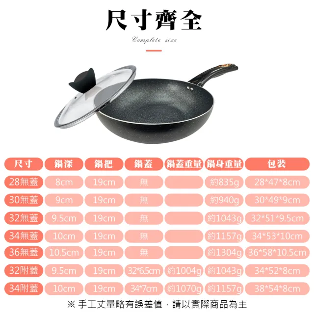 【CLARE 可蕾爾】羽鑽不沾炒鍋32cm附蓋 台灣製造(適用IH及各式爐具)