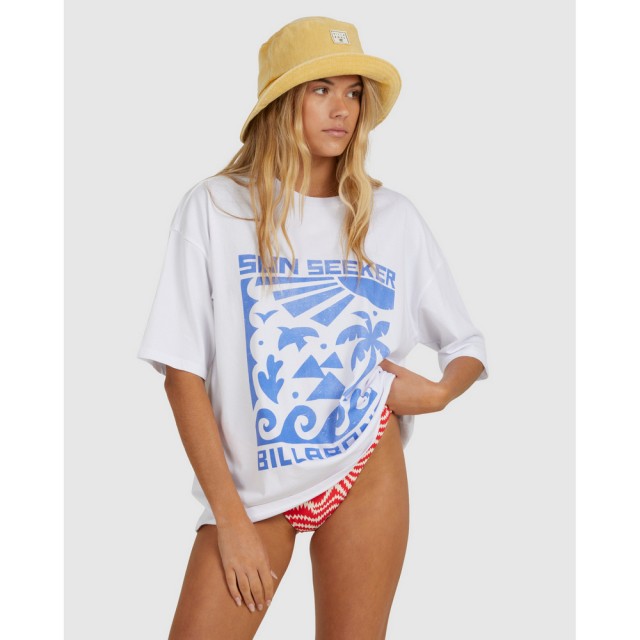 【BILLABONG】BILLABONG 女 SUN SEEKER TEE 短袖上衣 白 休閒(UBJZT00254WHT)